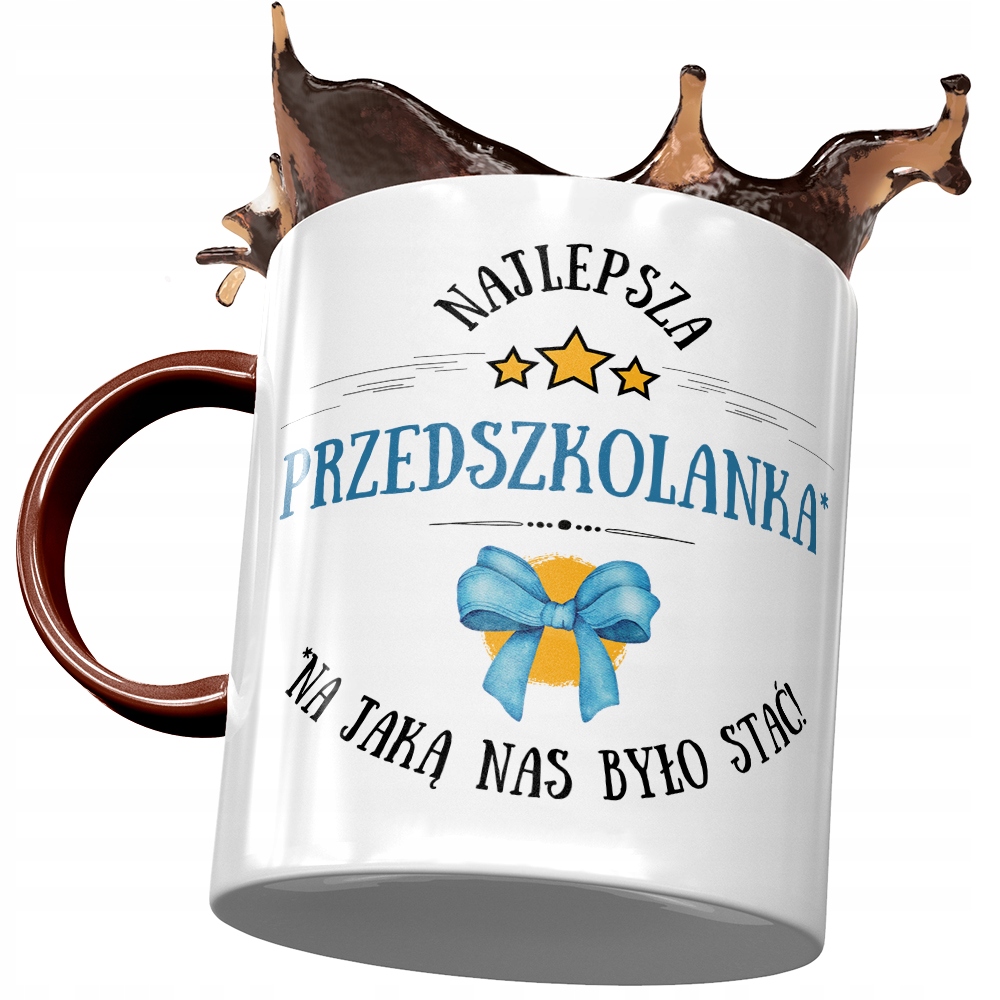 Kubek Bordowy Dla Przedszkolanki Najlepsza Prezent Z Nadrukiem Ze Zdjęciem