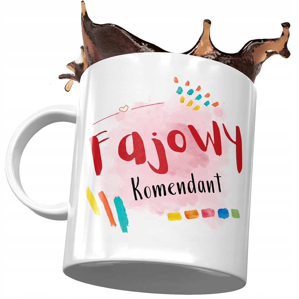 Kubek Dla Komendanta Fajowy Komendant Prezent Z Nadrukiem Ze Zdjęciem