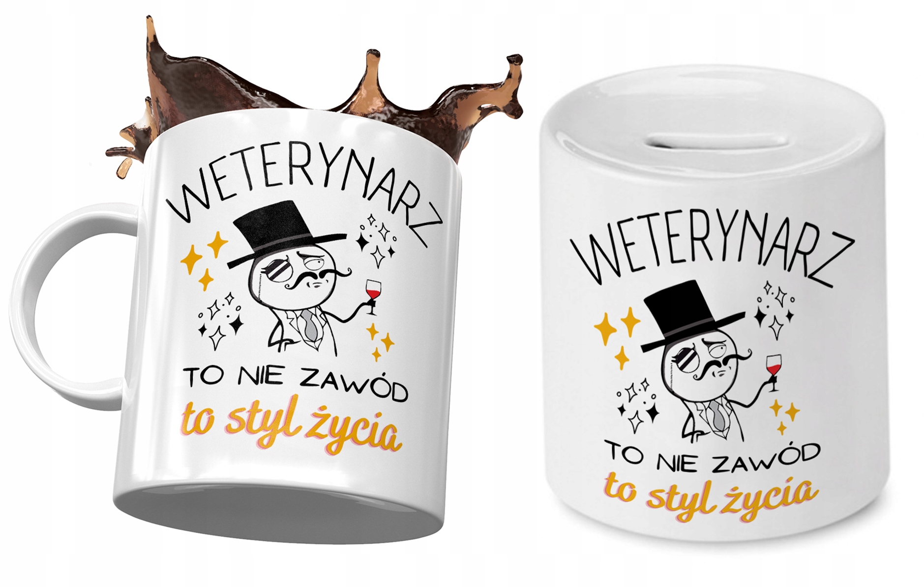 Dla Weterynarza Zestaw Kubek + Skarbonka Prezent Z Nadrukiem Ze Zdjęciem