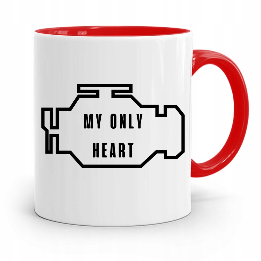 Kubek Czerwony Prezent Dla Mechanika My Only Heart Z Nadrukiem Ze Zdjęciem