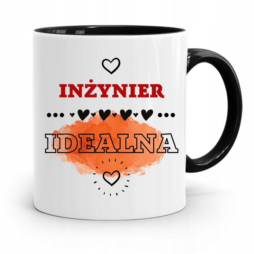 Dla Inżyniera Kubek Czarny Prezent Z Nadrukiem Ze Zdjęciem