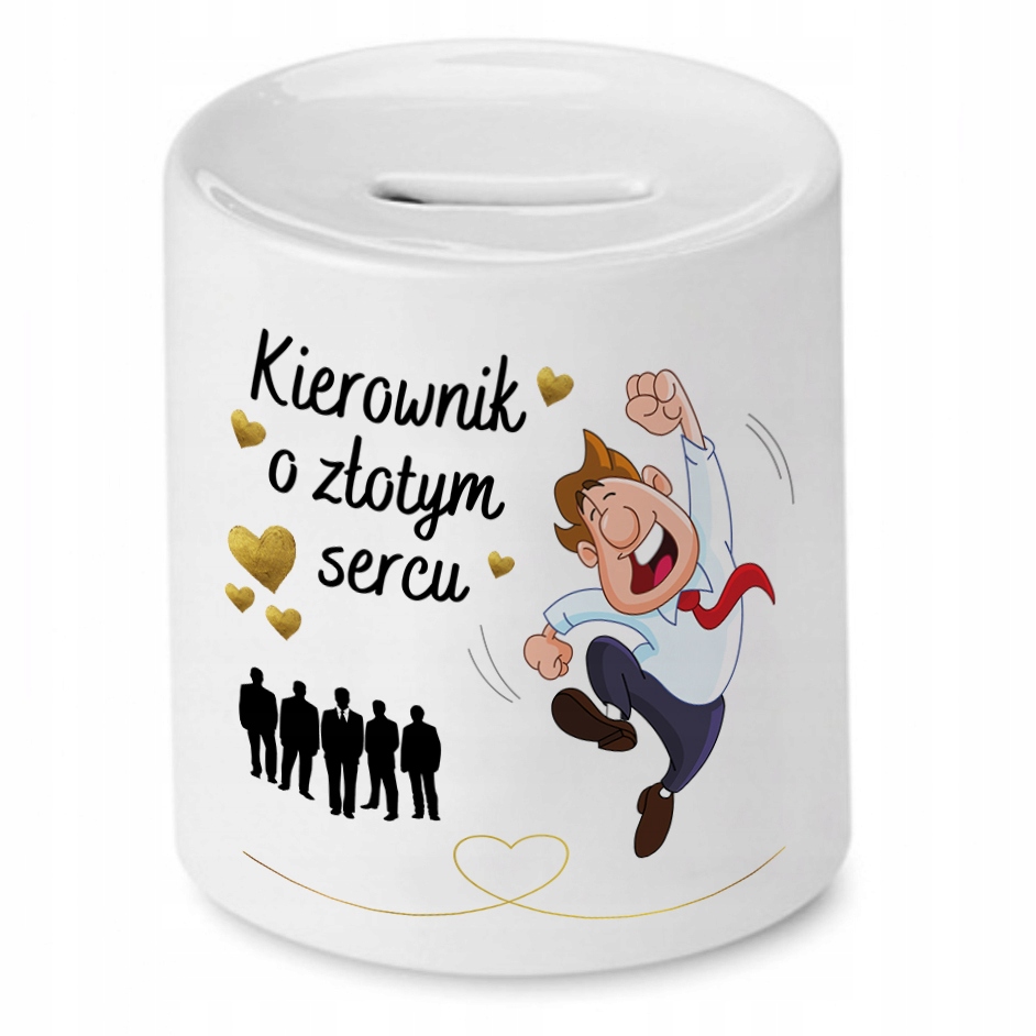 Skarbonka Dla Kierownika Kierownik O Złotym Sercu Z Nadrukiem Ze Zdjęciem Z