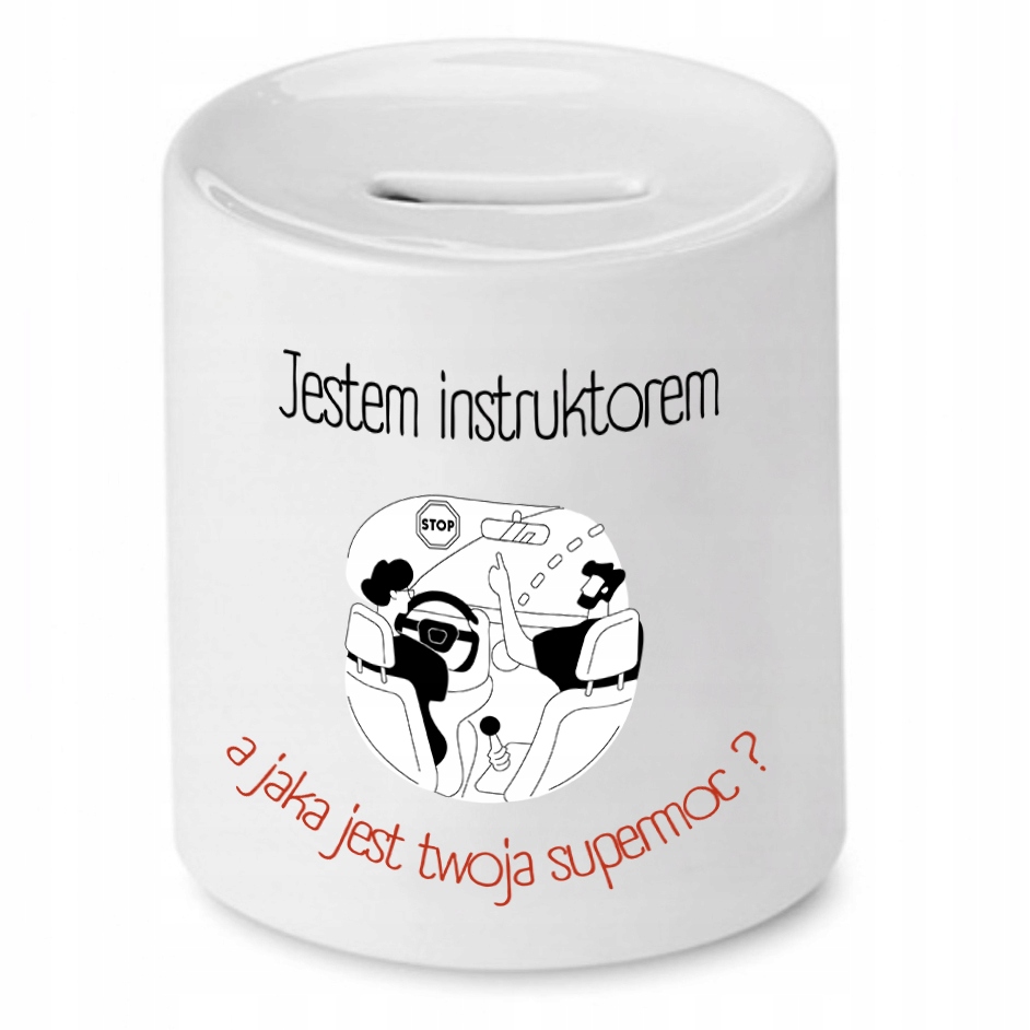 Dla Instruktora Skarbonka Jestem Instruktorem Z Nadrukiem Ze Zdjęciem