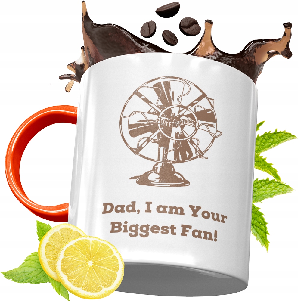 Kubek Pomarańczowy Dla Taty Dzień Taty Prezent Z Nadrukiem Ze Zdjęciem