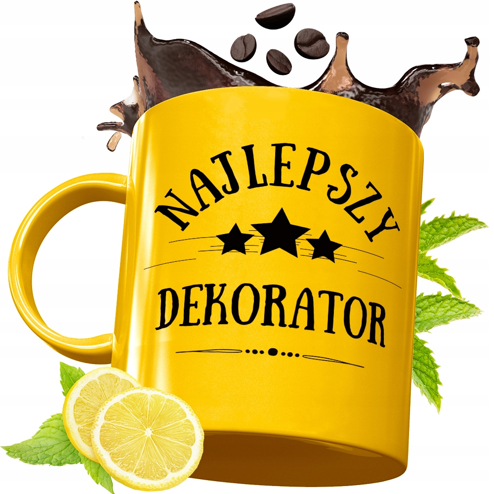 Złoty Kubek Premium Dla Dekoratora Prezent Z Nadrukiem Ze Zdjęciem