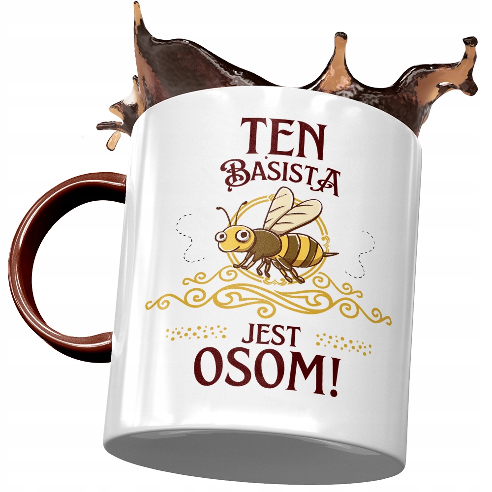 Kubek Bordowy Dla Basisty Ten Basista Jest Osom Z Nadrukiem Ze Zdjęciem