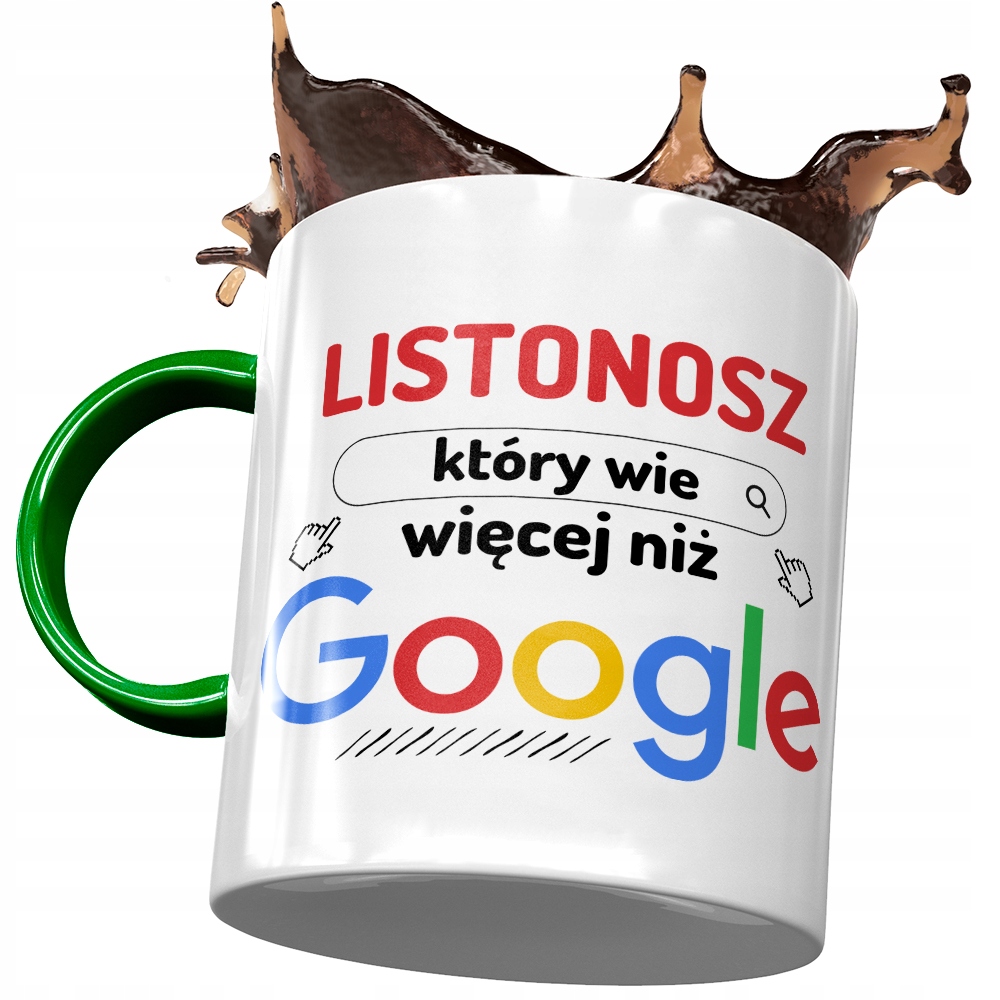 Kubek Zielony Listonosza Który Wie Więcej Prezent Z Nadrukiem Ze Zdjęciem