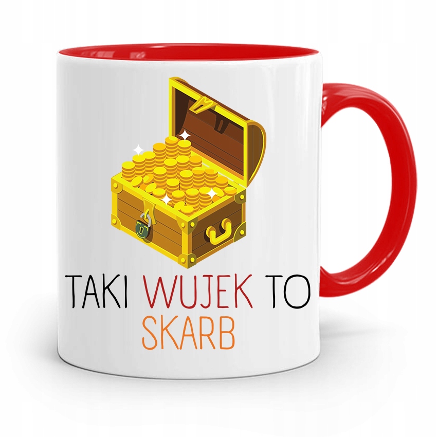 Kubek Czerwony Dla Wujka Taki Wujek To Skarb Z Nadrukiem Ze Zdjęciem