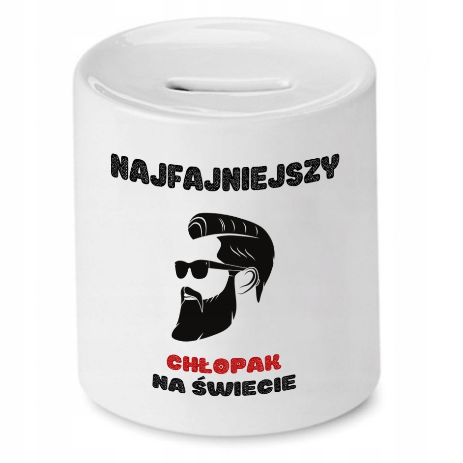 Skarbonka Dla Chłopaka Najfajniejszy Na Świecie Z Nadrukiem Ze Zdjęciem