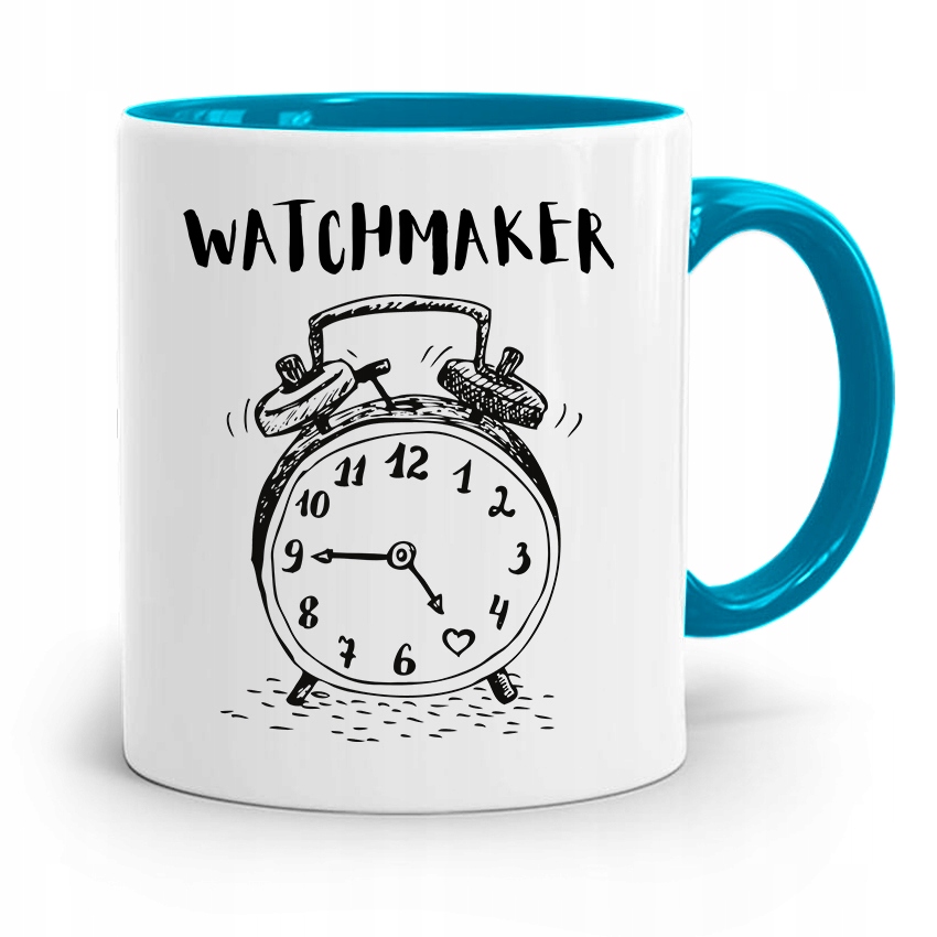 Kubek Błękitny Dla Zegarmistrza Watchmaker Prezent Z Nadrukiem Ze Zdjęciem