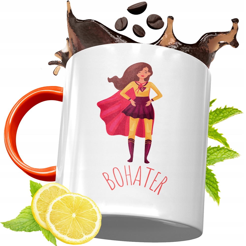 Kubek Pomarańczowy Dla Dzieci Na Dzień Dziecka Z Nadrukiem Ze Zdjęciem