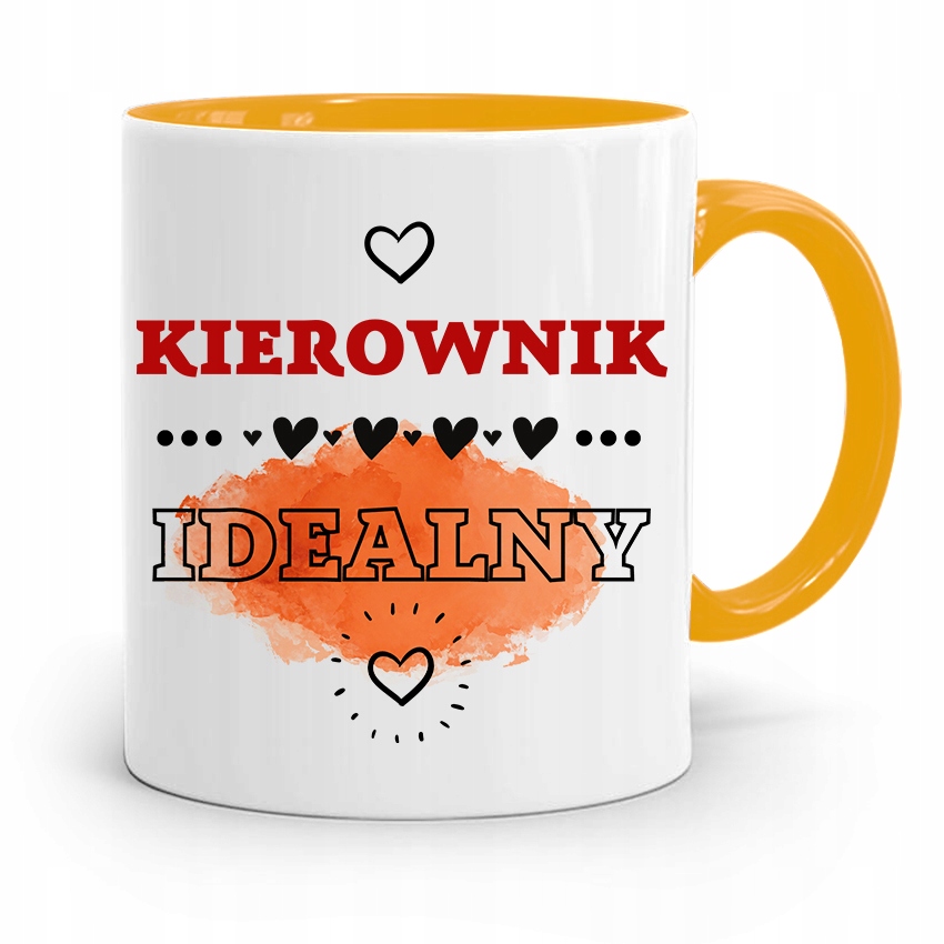 Kubek Żółty Kierownika Kierownik Idealny Prezent Z Nadrukiem Ze Zdjęciem