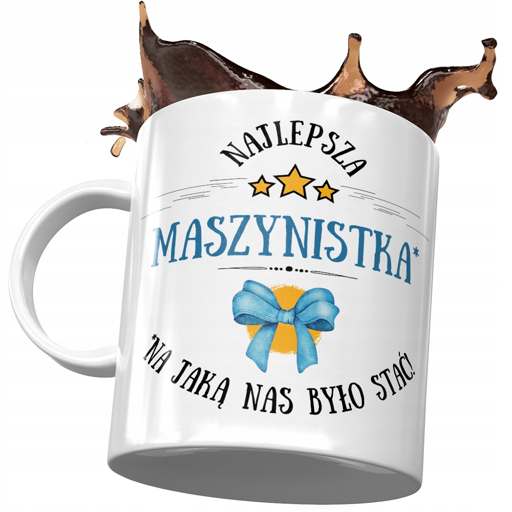 Kubek Dla Maszynistki Najlepsza Maszynistka Z Nadrukiem Ze Zdjęciem