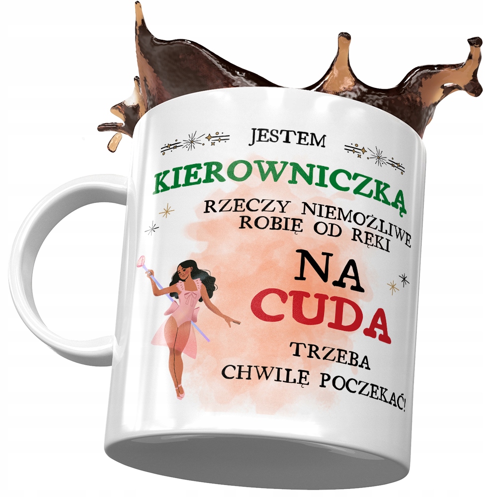 Kubek Dla Kierowniczki Trzeba Chwile Poczekać Z Nadrukiem Ze Zdjęciem