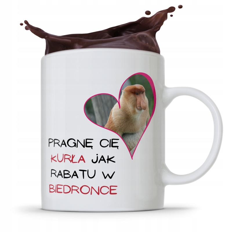 Kubek Prezent Na Walentynki Pragnę Cię Jak Rabatu Z Nadrukiem Ze Zdjęciem