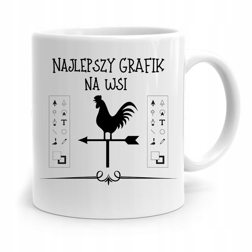 Kubek Prezent Dla Najlepszego Grafika Na Wsi Z Nadrukiem Ze Zdjęciem