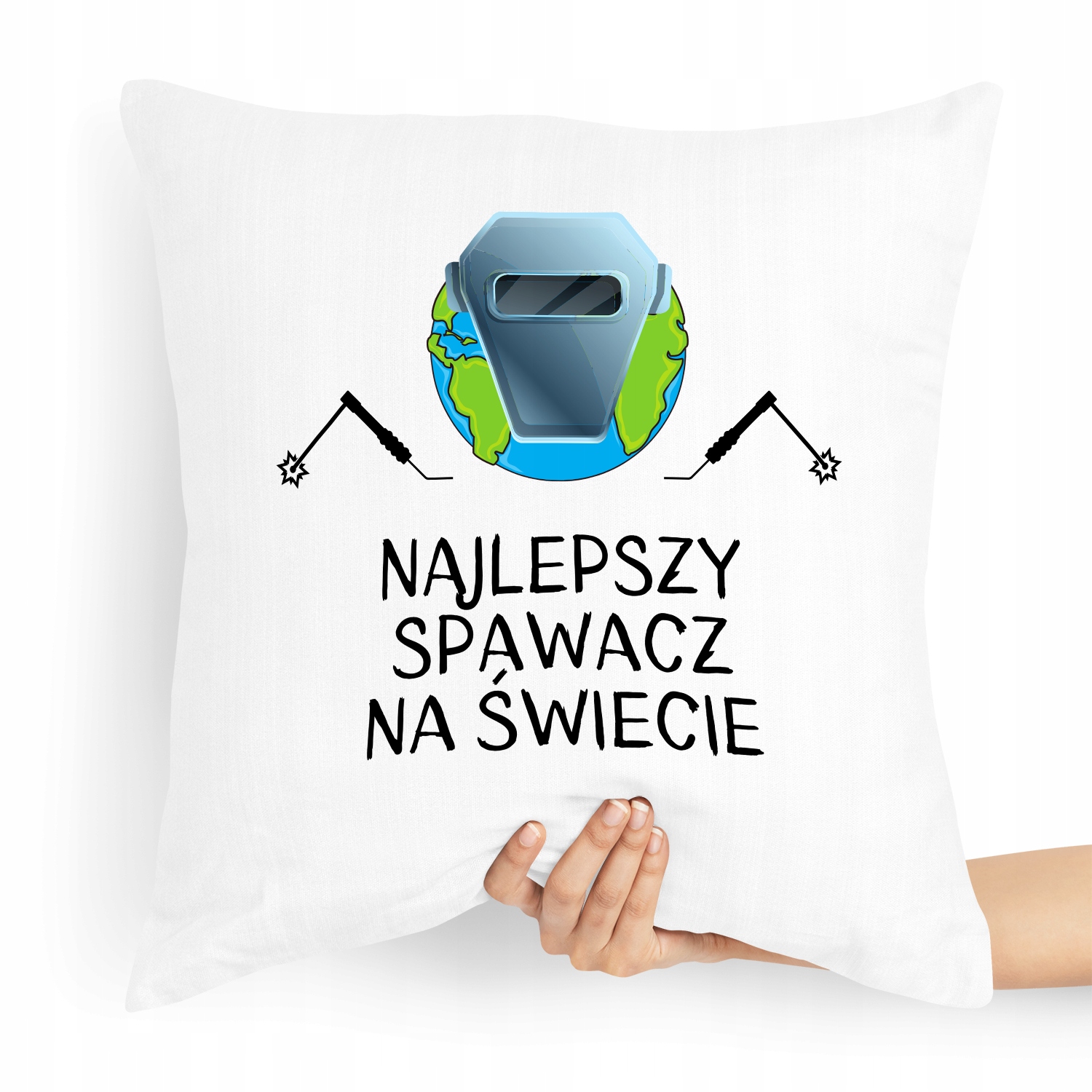 Poduszka Prezent Dla Najlepszego Spawacza Świata Z Nadrukiem Ze Zdjęciem