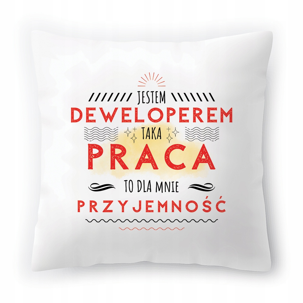 Poduszka Dla Dewelopera Na Urodziny Prezent Z Nadrukiem Ze Zdjęciem