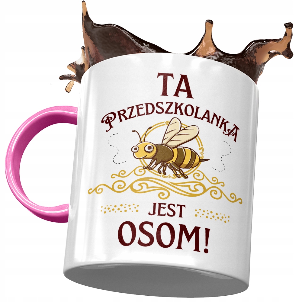 Kubek Różowy Dla Przedszkolanki Jest Osom Prezent Z Nadrukiem Ze Zdjęciem