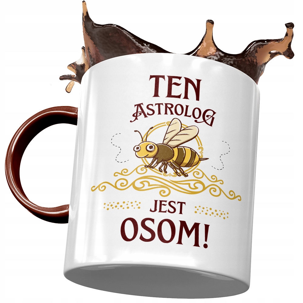 Kubek Bordowy Dla Astrolog Jest Osom! Prezent Z Nadrukiem Ze Zdjęciem