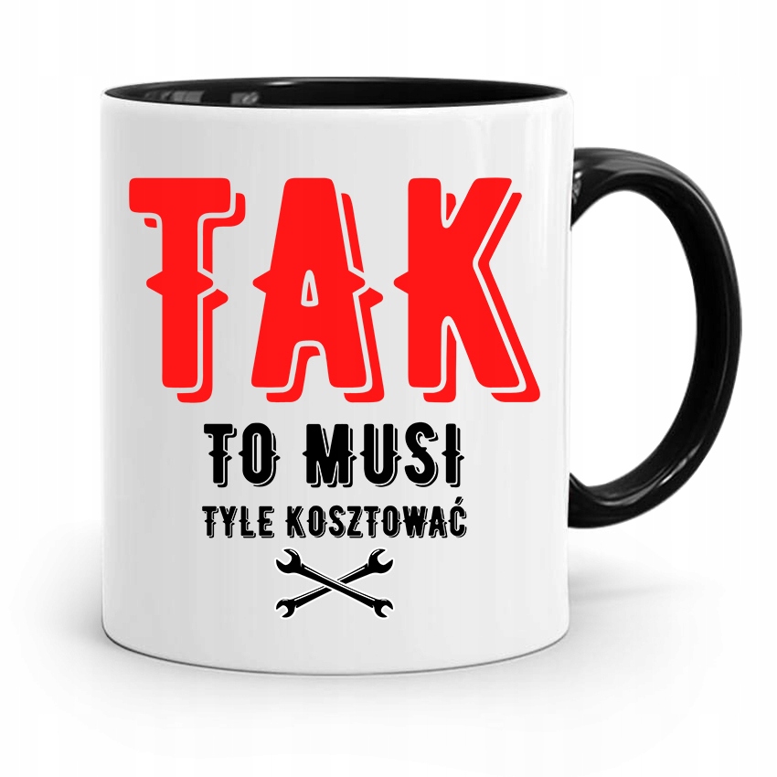 Kubek Czarny Dla Mechanika To Musi Tyle Kosztować Z Nadrukiem Ze Zdjęciem