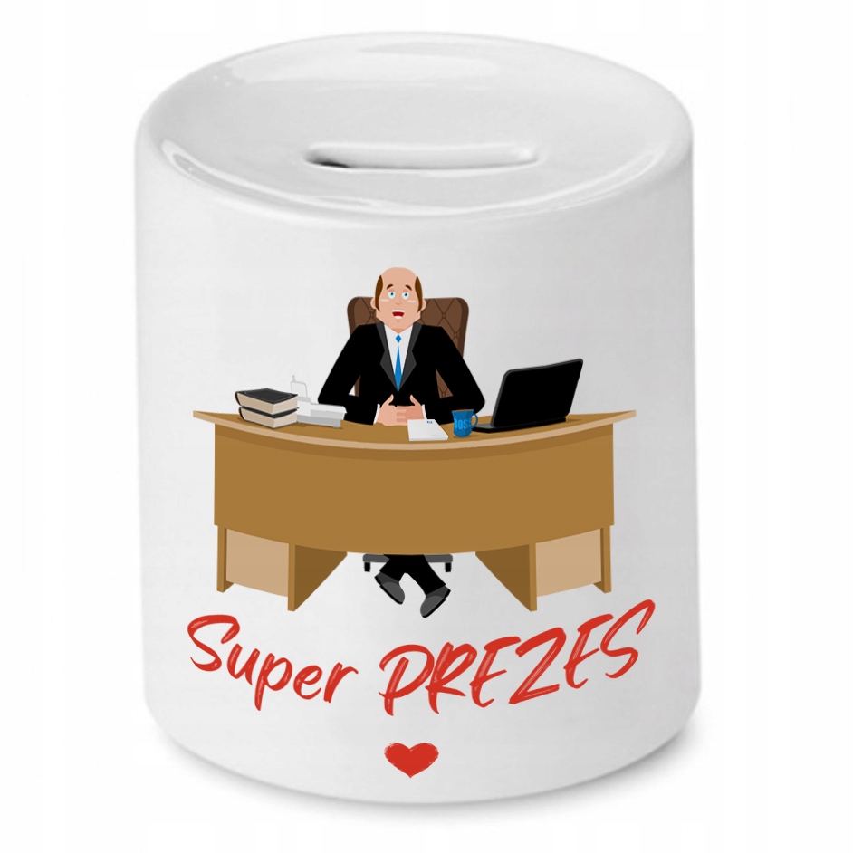 Dla Prezesa Viceprezesa Skarbonka Super Prezes Z Nadrukiem Ze Zdjęciem