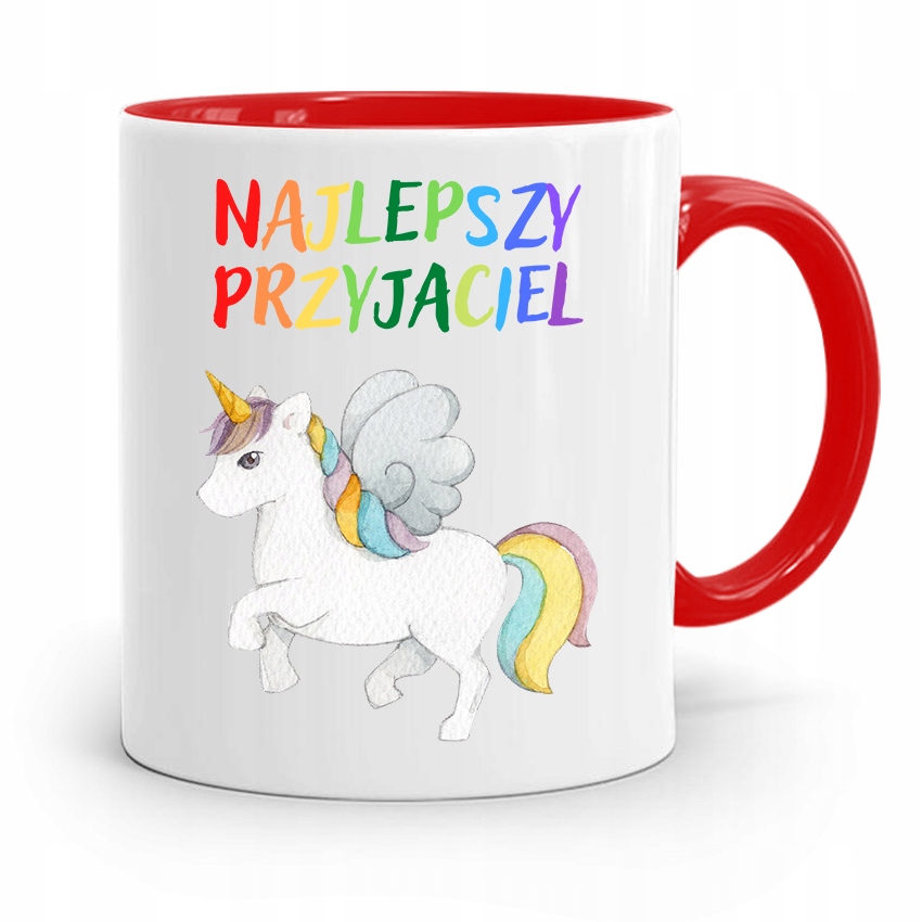 Kubek Czerwony Dla Dzieci Najlepszy Przyjaciel Z Nadrukiem Ze Zdjęciem