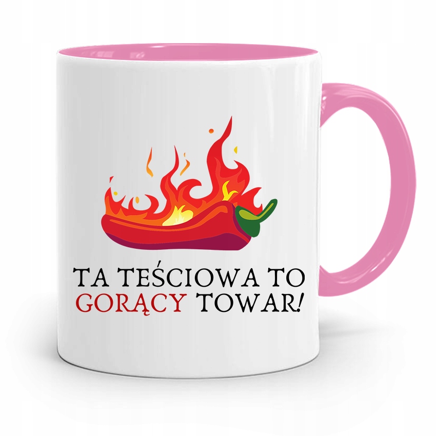 Kubek Różowy Prezent Dla Teściowej To Gorący Towar Z Nadrukiem Ze Zdjęciem