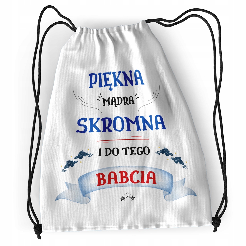 Plecak Dla Babci Sportowy Szkolny Worek Torba Z Nadrukiem Ze Zdjęciem