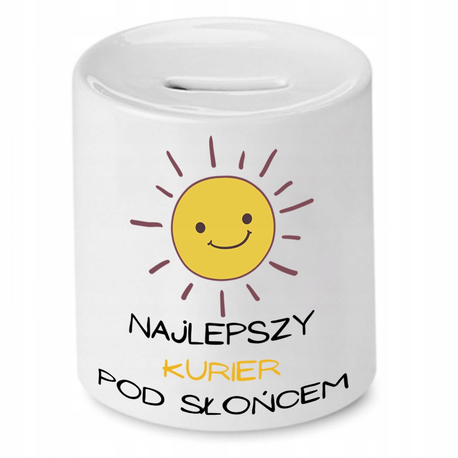 Skarbonka Dla Kuriera Najlepszy Kurier Pod Słońcem Z Nadrukiem Ze Zdjęciem