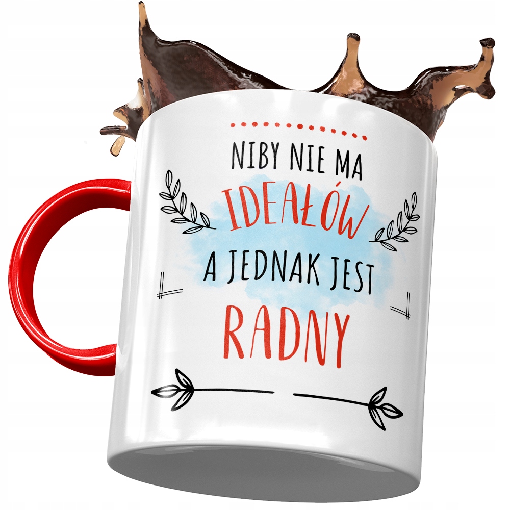 Kubek Czerwony Dla Radnego Idealny Radny Z Nadrukiem Ze Zdjęciem