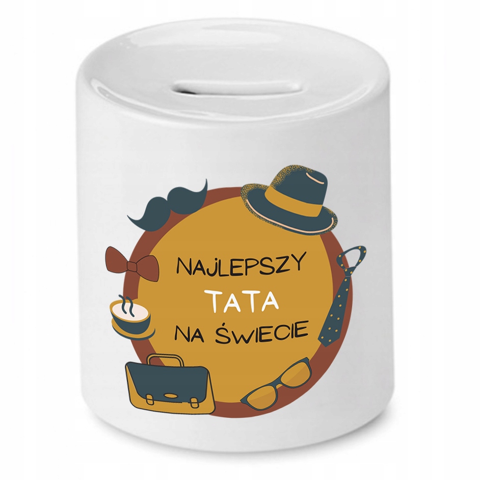 Skarbonka Dla Taty Najlepszy Tata Na Świecie Z Nadrukiem Ze Zdjęciem