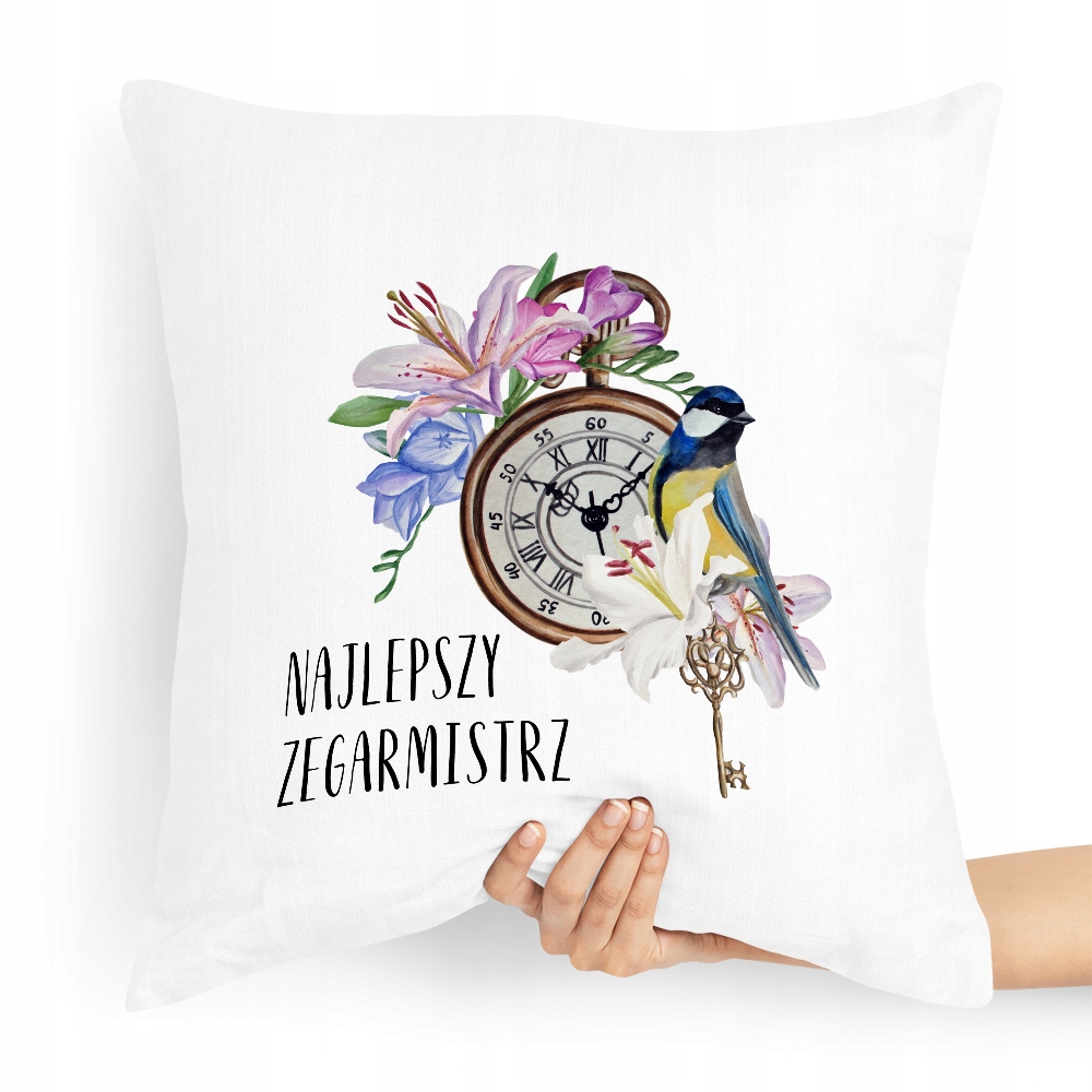 Poduszka Dla Zegarmistrza Najlepszy Zegarmistrz Z Nadrukiem Ze Zdjęciem