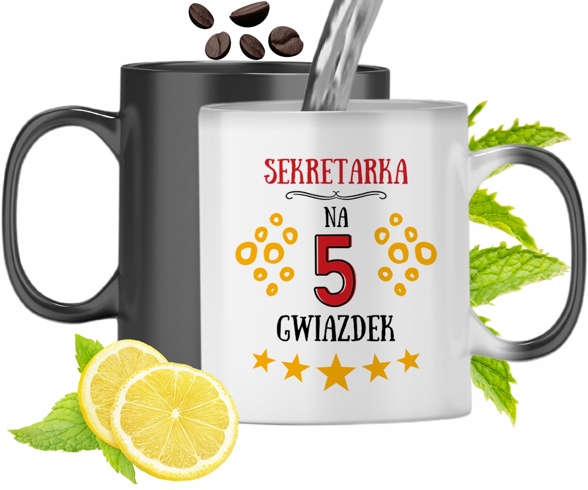 Dla Sekretarki Kubek Magiczny Na Urodziny Prezent Z Nadrukiem Ze Zdjęciem