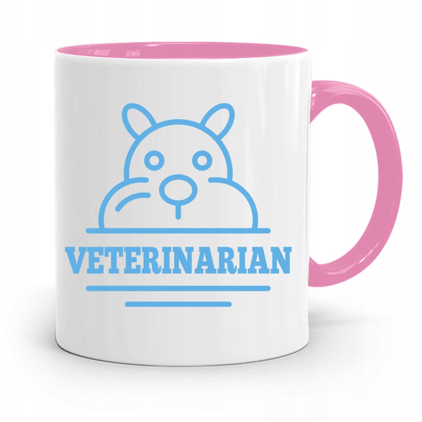 Kubek Różowy Weterynarza Veterinarian Prezent Z Nadrukiem Ze Zdjęciem