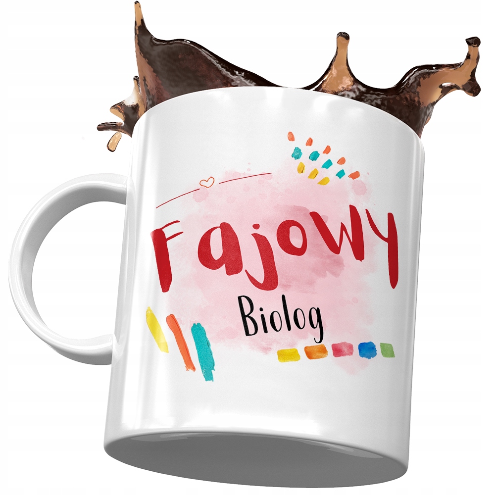 Kubek Dla Biologa Fajowy Biolog Na Prezent Z Nadrukiem Ze Zdjęciem