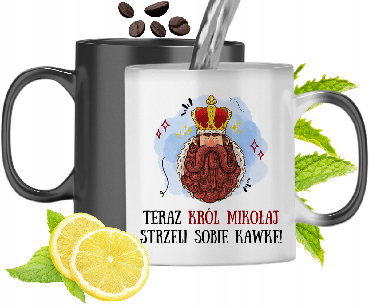 Kubek Magiczny Dla Mikołaja Zmieniający Kolor Z Nadrukiem Ze Zdjęciem