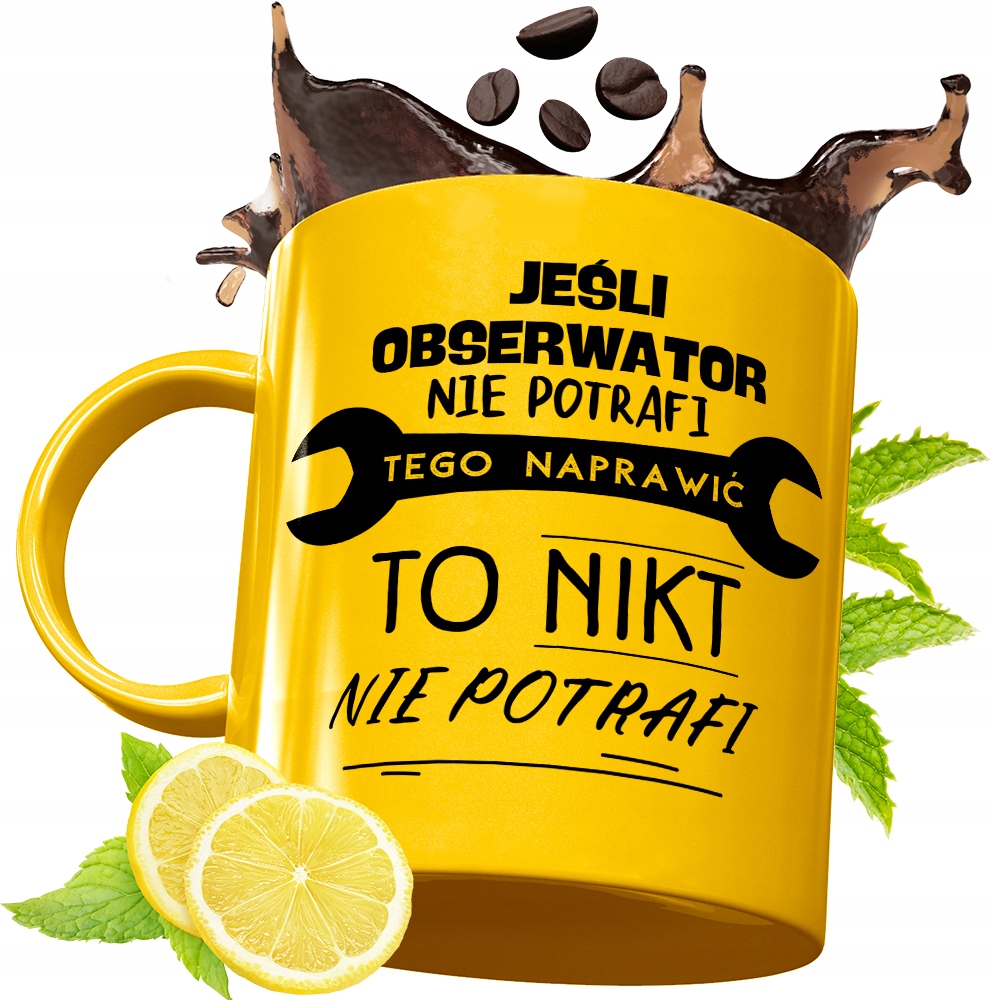 Złoty Kubek Premium Dla Obserwatora Prezent Z Nadrukiem Ze Zdjęciem