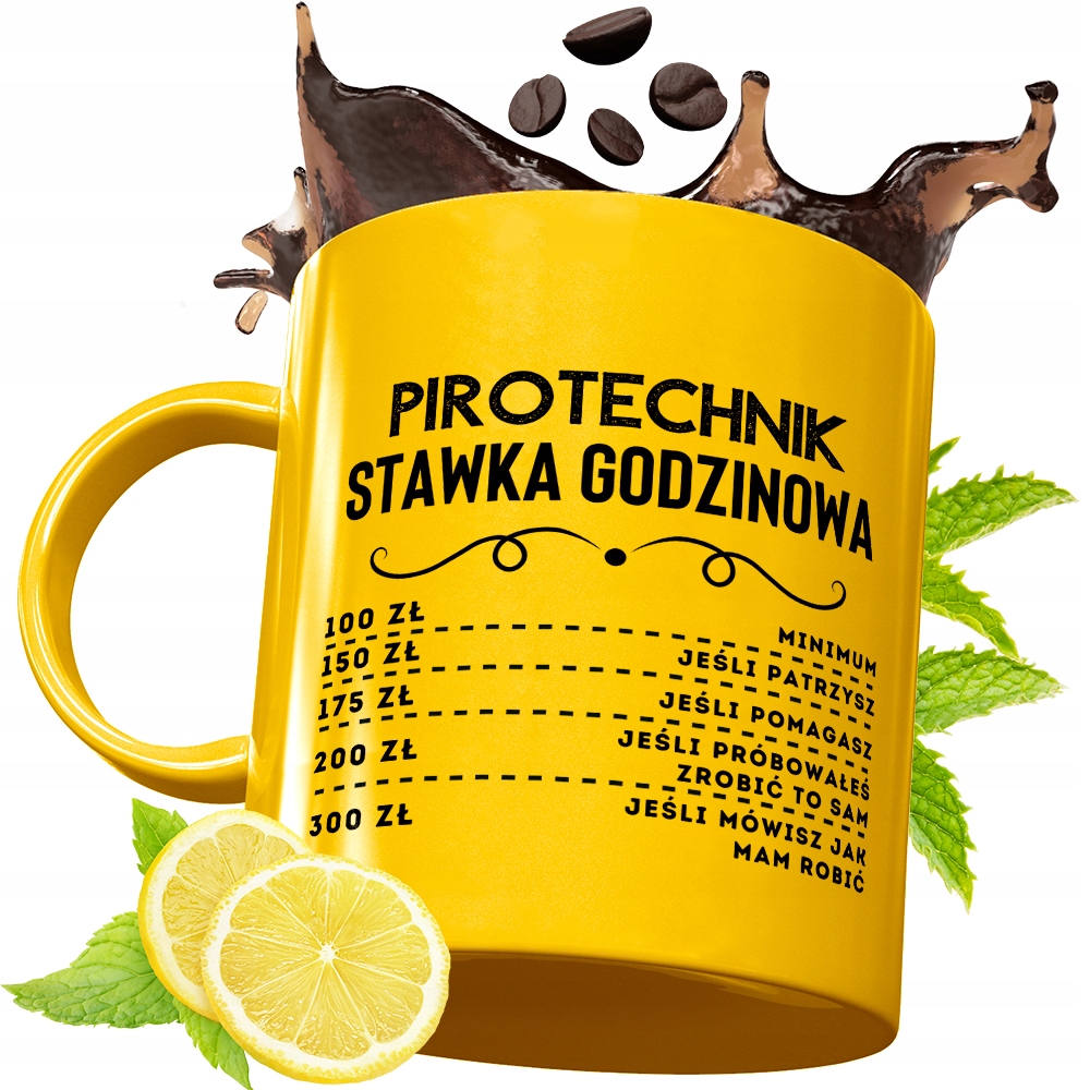 Złoty Kubek Premium Dla Pirotechnika Prezent Z Nadrukiem Ze Zdjęciem