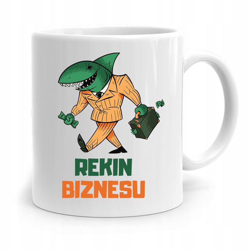 Kubek Prezent Dla Kierownika Rekin Biznesu Z Nadrukiem Ze Zdjęciem
