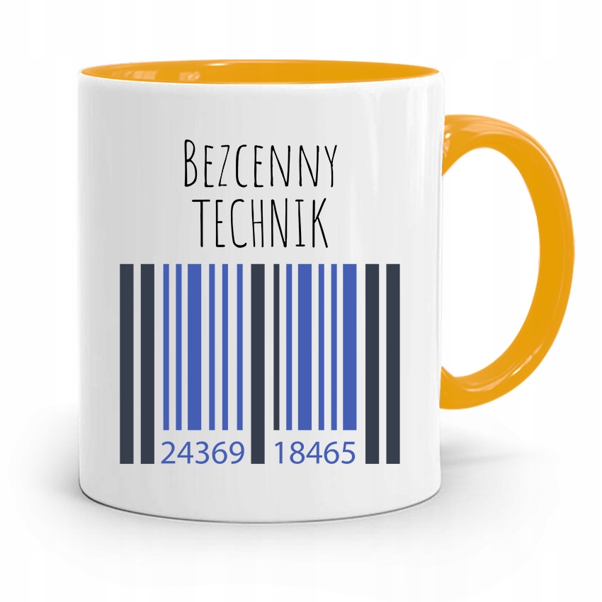 Dla Technika Kubek Żółty Prezent Z Nadrukiem Ze Zdjęciem