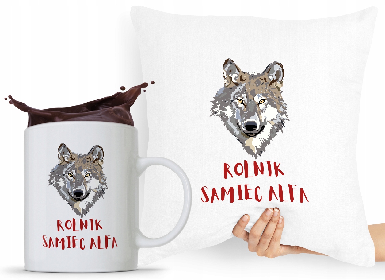 Zestaw Poduszka + Kubek Dla Rolnika Prezent Z Nadrukiem Ze Zdjęciem