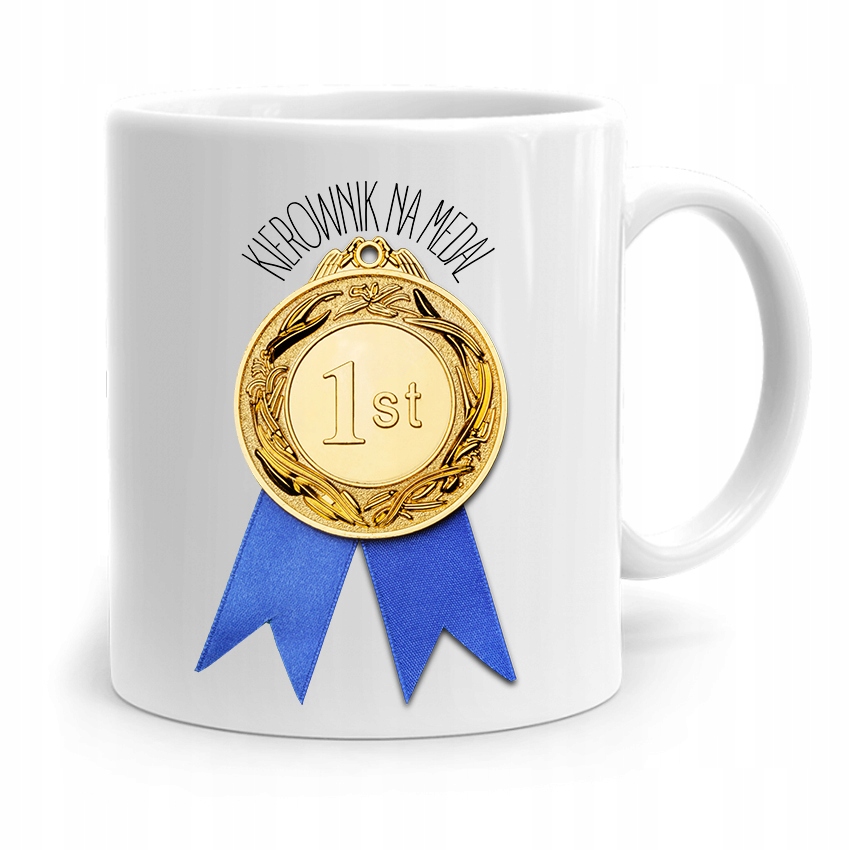 Kubek Prezent Dla Kierownika Kierownik Na Medal Z Nadrukiem Ze Zdjęciem