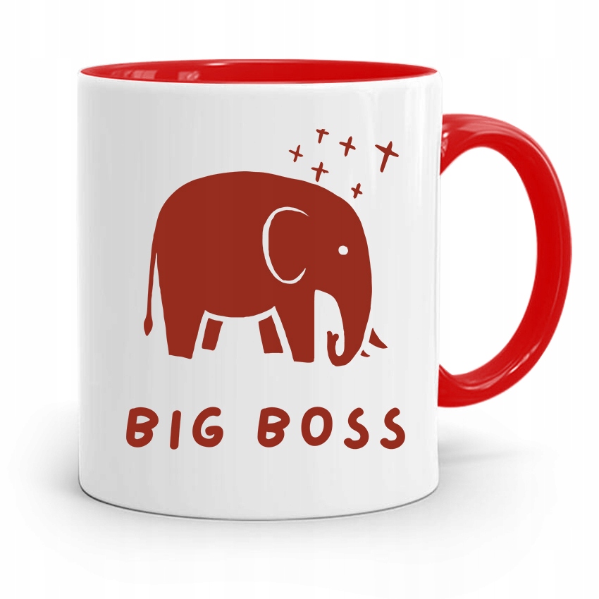 Kubek Czerwony Dla Szefa Big Boss Prezent Z Nadrukiem Ze Zdjęciem