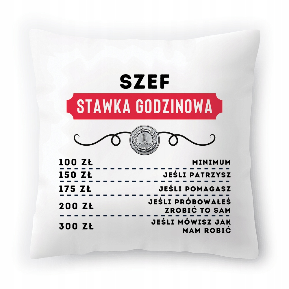 Dla Szefa Poduszka Na Urodziny Na Prezent Z Nadrukiem Ze Zdjęciem