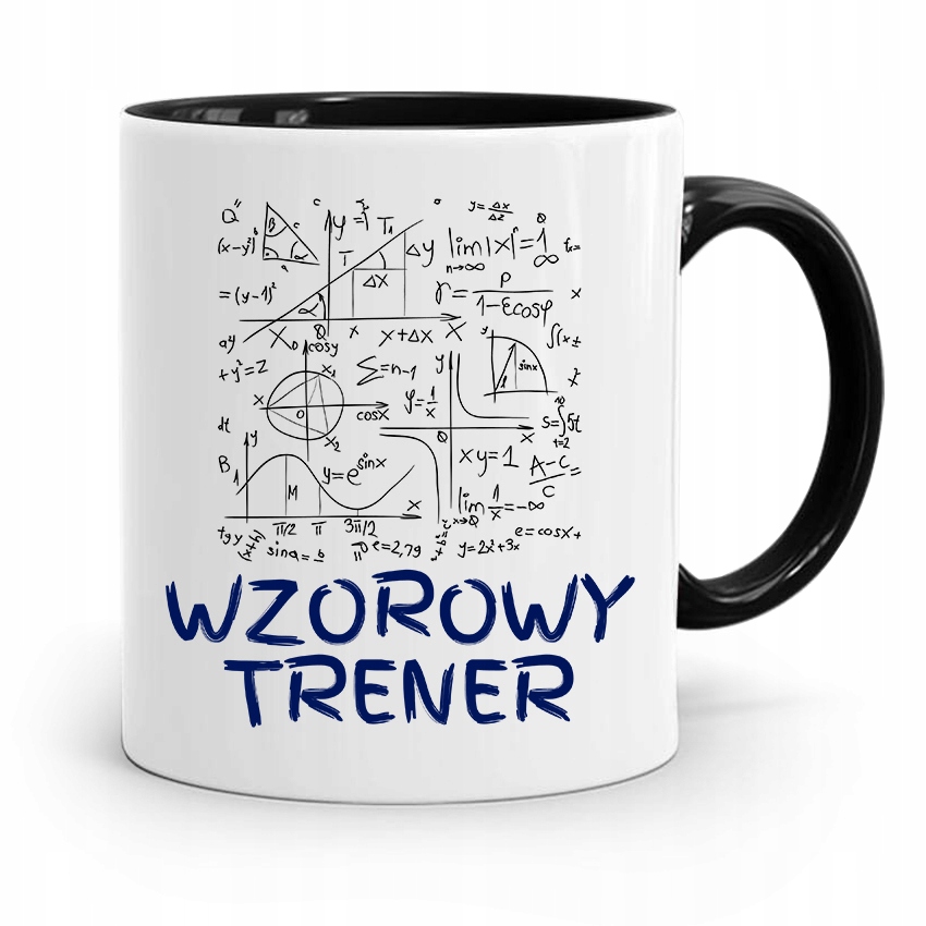 Dla Trenera Trenerki Kubek Czarny Wzorowy Trener Z Nadrukiem Ze Zdjęciem
