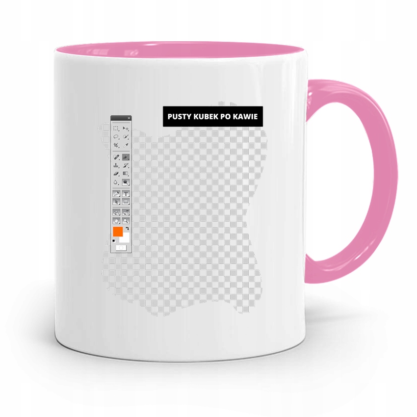 Kubek Różowy Dla Grafika Pusty Kubek Po Kawie Z Nadrukiem Ze Zdjęciem
