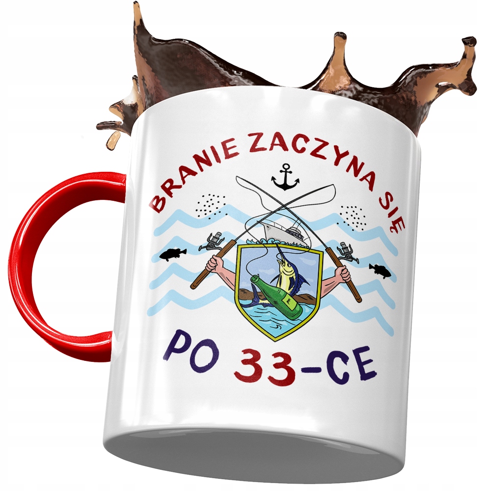 Kubek Czerwony Na Urodziny 33 33Cie 33-Cie Prezent Z Nadrukiem Ze Zdjęciem