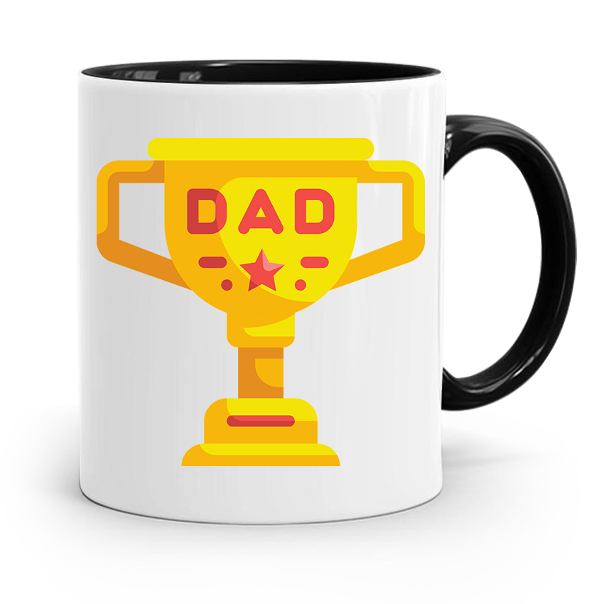 Kubek Czarny Prezent Na Dzień Ojca Dla Taty Dad Z Nadrukiem Ze Zdjęciem