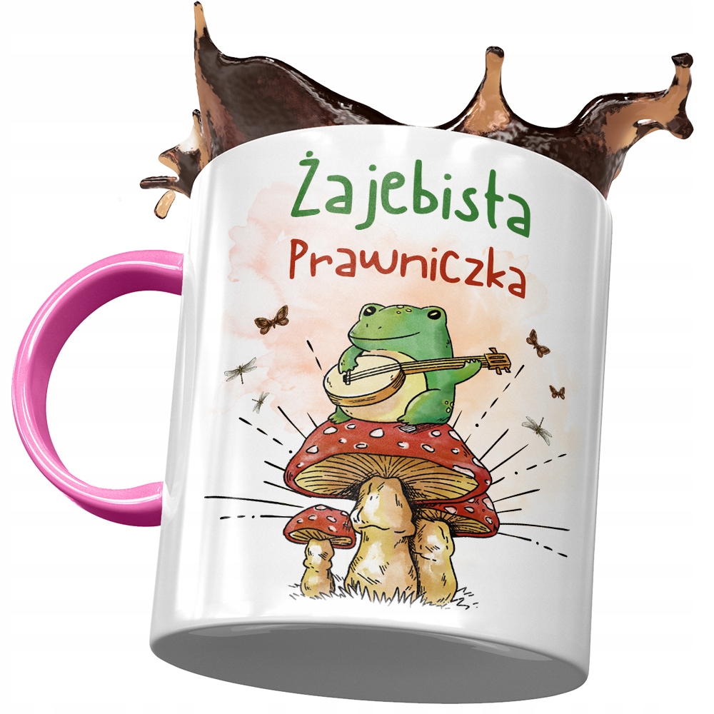 Kubek Różowy Dla Prawniczki Żajebista Prawniczka Z Nadrukiem Ze Zdjęciem